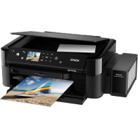 Multifunctional inkjet color CISS Epson L850, dimensiune A4 (Printare, Copiere, Scanare), viteza 37ppm alb-negru, 38ppm color, rezolutie 5760x1440 dpi, alimentare hartie 100 coli, scanner CIS rezolutie 1200x2400 dpi, Borderless print, CD/DVD print, display LCD color touchscreen 6,9cm, interfata: USB