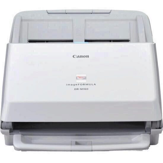 Scanner Canon DRM160II, dimensiune A4, tip sheetfed, viteza de scanare: Alb-negru: 200/300 dpi, 40 ppm/80 ipm, Color: 200 dpi, 300 dpi: 40 ppm/80 ipm, rezolutie optica 600dpi, senzor CIS, software inclus: Driver ISIS/TWAIN, CaptureOnTouch, CapturePerfect 3.1, Kofax VRS, eCopy PDF Pro Office