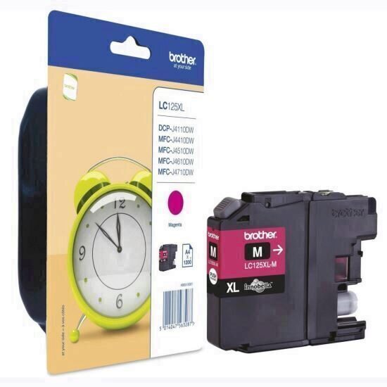 Cartus cerneala Original Brother LC125XLM Magenta, compatibil MFC-J4410DW/MFC-J4510DW, 1200  pagini