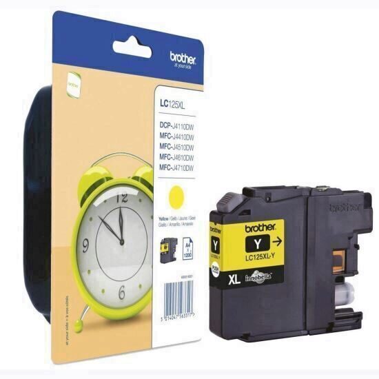 Cartus Cerneala Original Brother LC125XLY Yellow pentru MFC-J4410DW/MFC-J4510DW, 1200 pagini