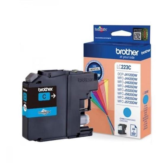 Cartus Cerneala Original Brother LC223C Cyan pentru J4120DW/J4420DW, 550 pagini