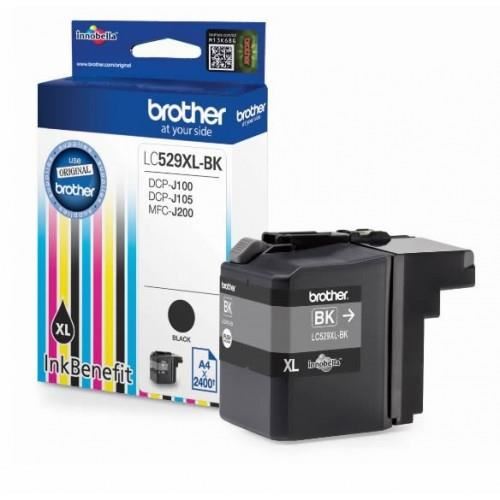 Cartus cerneala Original Brother LC529XLBK Black, compatibil DCPJ100/DCPJ105/MFCJ200, 2400 pagini