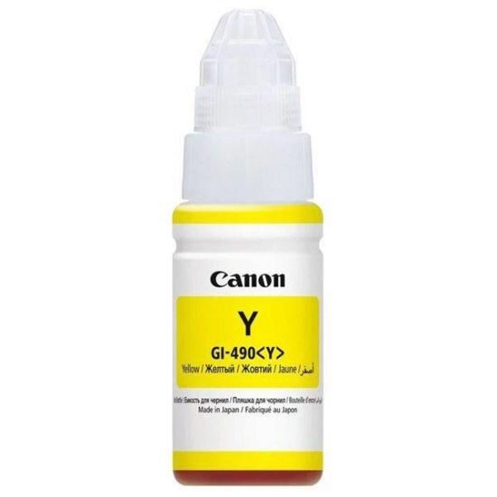 Cartus cerneala Canon GI-490 Y, yellow, capacitate 70ml, pentru echipamente CISS G1400 / G2400 / G3400 / G4400 / G1411 / G2411 / G3411 / G4411.