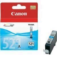 Cartus cerneala Canon CLI-521C, cyan, 9ml / 505 pagini, pentru Canon MX860, Pixma IP3600, Pixma IP4600, Pixma IP4700, Pixma MP540, Pixma MP550, Pixma MP560, Pixma MP620, Pixma MP630, Pixma MP640, Pixma MP980, Pixma MP990, Pixma MX870.