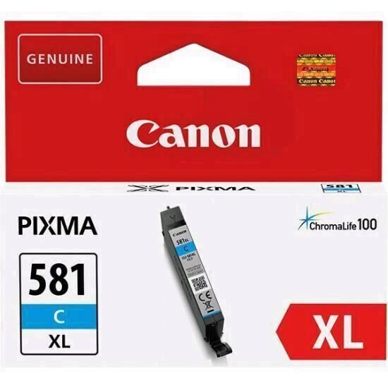 Cartus cerneala Canon CLI581XLC, cyan ,8.3 ml, PIXMA TS8152 PIXMA TS8151 PIXMA TR7550 PIXMA TS6151 PIXMA TS9155 PIXMA TS9150 PIXMA TS6150 PIXMA TR8550 PIXMA TS8150, TS705.