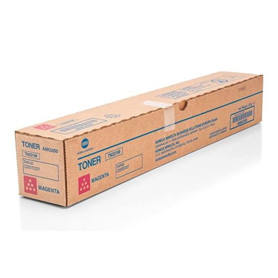 Toner Original Konica-Minolta Magenta, TN-221M, pentru Bizhub C227, C287, 21K, "A8K3350"
