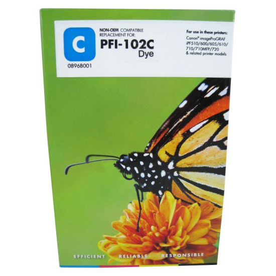 Cartus cerneala compatibil cu Canon PFI 102C cyan,2200 pagini