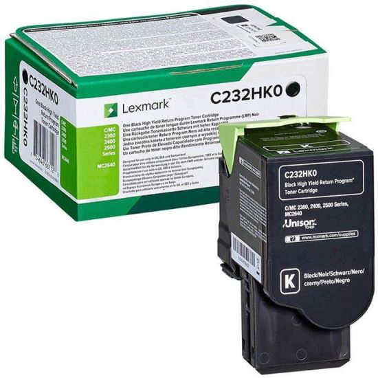 Toner Lexmark C232HK0, black, 3k, Return programme C2325dw / C2425dw / C2535dw / MC2325adw / MC2425adw / MC2535adwe /MC2640adwe