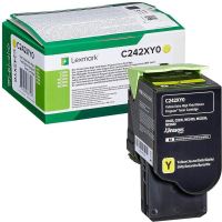 Toner Lexmark C242XY0, yellow, 3.5k, Return programme C2425dw / C2535dw / MC2425adw / MC2535adwe / MC2640adwe