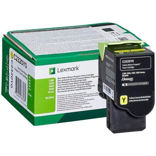 Toner Lexmark C2320Y0, yellow, 1k, Return programme C2325dw / C2425dw / C2535dw / MC2325adw / MC2425adw / MC2535adwe /MC2640adwe