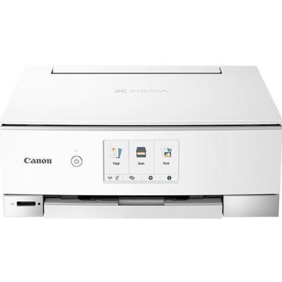 Multifunctional inkjet color Canon Pixma TS8350 White, dimensiune A4 (Printare, Copiere, Scanare), 6 cartuse individuale, Duplex, viteza 15ipm alb-negru, 10ipm color, rezolutie 4800x1200 dpi, alimentare hartie 100 coli, imprimare fara margini, scanner cu 