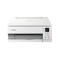 Multifunctional inkjet color Canon Pixma TS6350 White, dimensiune A4 (Printare, Copiere, Scanare), Duplex, viteza 15ipm alb-negru, 10ipm color, rezolutie 4800x1200 dpi, alimentare hartie 100 coli, imprimare fara margini, scanner cu suport plat CIS, rezolu