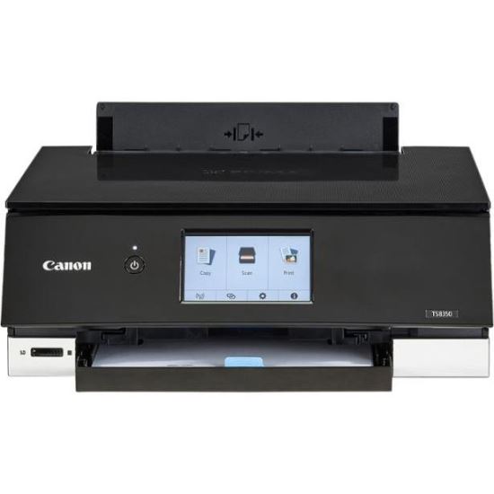 Multifunctional inkjet color Canon Pixma TS8350 Black, dimensiune A4 (Printare, Copiere, Scanare), 6 cartuse individuale, Duplex, viteza 15ipm alb-negru, 10ipm color, rezolutie 4800x1200 dpi, alimentare hartie 100 coli, imprimare fara margini, scanner cu 