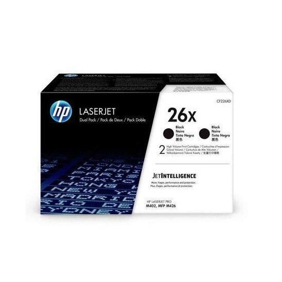 Cartus Toner Original Hp CF226XD (26X) negru x 2 , 18000 pagini